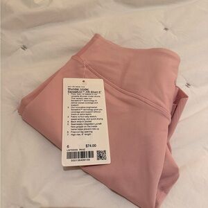 lululemon Wunder Under High-Rise Bike Shorts in Dusty Pink